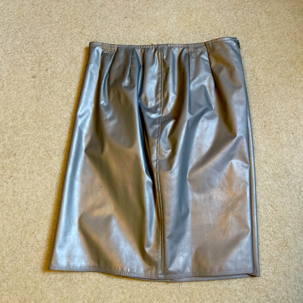 Doncaster faux leather metallic skirt